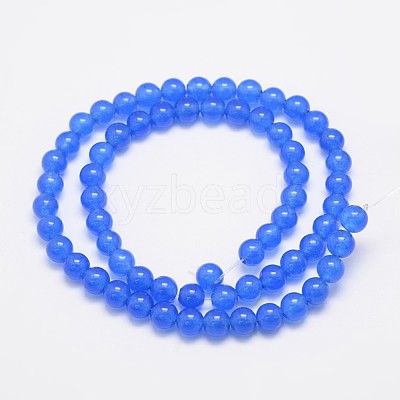 Natural & Dyed Malaysia Jade Bead Strands G-A146-6mm-A21-1