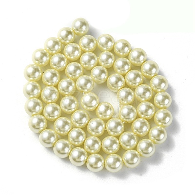 Eco-Friendly Glass Pearl Bead Strands X-HY-A008-8mm-RB003-1