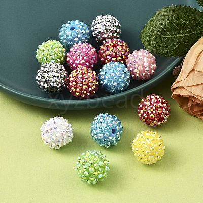 AB-Color Resin Rhinestone Beads RESI-S315-16x18-M-1