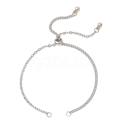 304 Stainless Steel Cable Chain Twisted Chain Slider Bracelet Making AJEW-JB01509-02-1