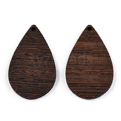 Natural Wenge Wood Pendants WOOD-T023-28B-01-1