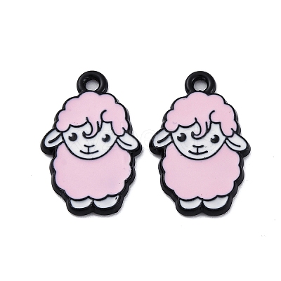 Spray Painted Alloy Pendants PALLOY-S194-01A-EB-1