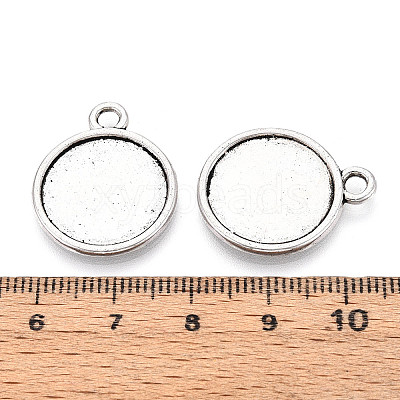 Tibetan Style Alloy Pendants Cabochon Settings PALLOY-N178-12AS-C-1