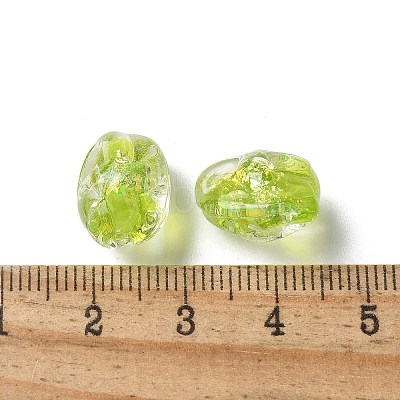 Handmade Foil Lampwork Beads Strands FOIL-Z001-06F-1