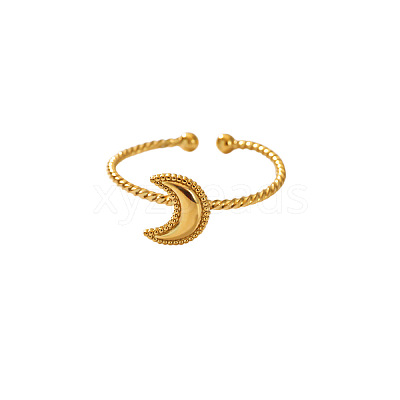 304 Stainless Steel Cuff Open Rings for Women WGDB41F-01-1