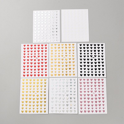 8 Sheets Plastic Self Adhesive Nail Art Stickers Decals AJEW-WH20073-027-1