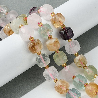 Natural Multi Color Quartz Beads Strands G-Q010-A26-01-1