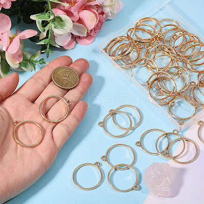 50Pcs Zinc Alloy Open Back Bezel Pendants FIND-CA0011-54KCG-1