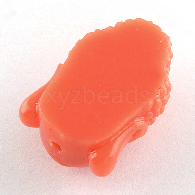 Dyed Buddha Head Synthetical Coral Beads X-CORA-R011-16-1