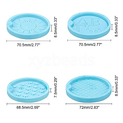 DIY Car Coaster Silicone Molds Kits DIY-OC0003-56-1