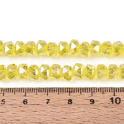 Electroplate Transparent Glass Beads Strands EGLA-N022-04A-D19-1