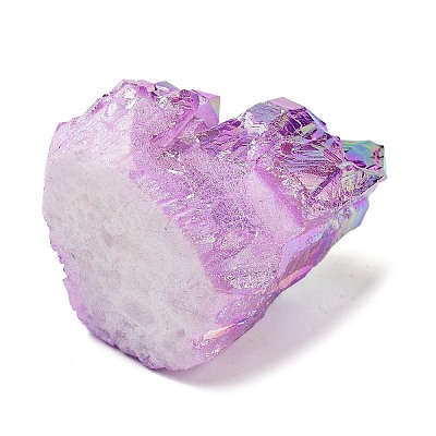 Electroplated Natural Druzy Quartz Crystal Cluster Ornaments RABO-PW0001-179C-1