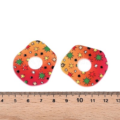 Printed Acrylic Pendants OACR-T028-08B-1