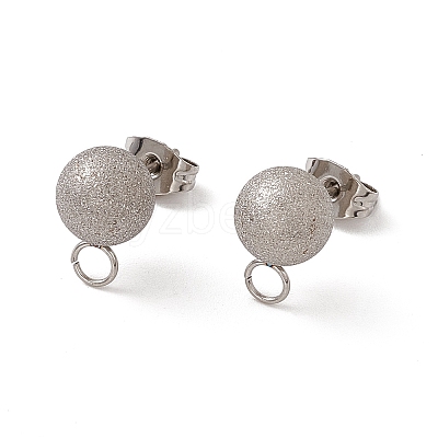 Non-Tarnish 304 Stainless Steel Stud Earring Findings STAS-E179-05E-P-1