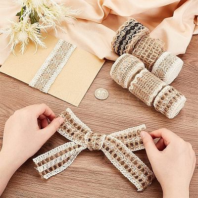 6 Bundles 6 Styles Burlap Ribbon OCOR-OC0001-18-1