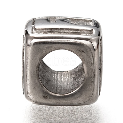 Tarnish Resistant 304 Stainless Steel European Beads OPDL-L020-001F-1