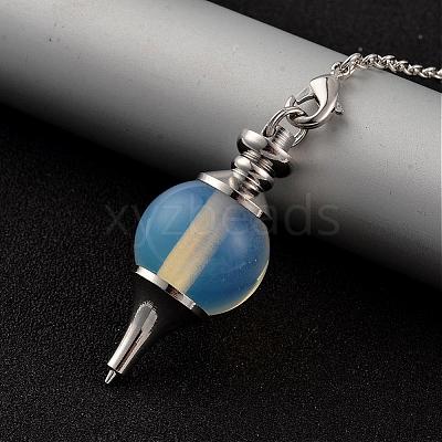 Opalite Sphere Dowsing Pendulums BJEW-E292-A11-1
