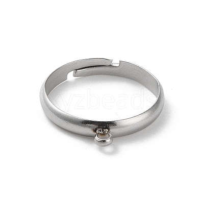 Non-Tarnish 304 Stainless Steel Open Cuff Rings Findings STAS-K278-03P-1