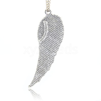 Antique Silver Plated Alloy Wing Big Pendants LS-ALRI-N019-05-1