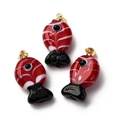 Handmade Lampwork Pendants LAMP-A007-01G-02-01-1