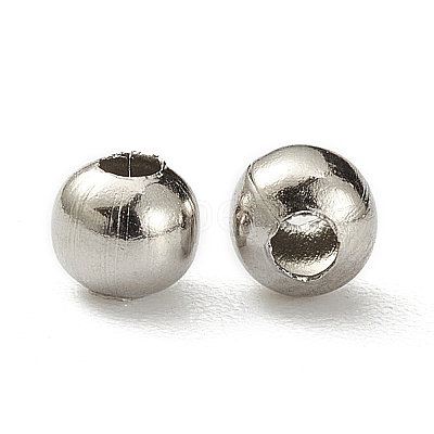 Non-Tarnish 304 Stainless Steel Round Seamed Beads A-STAS-R032-3mm-1