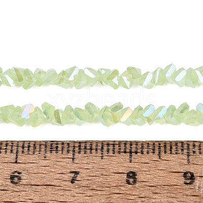 Electroplate Imitation Jade Glass Beads Strands EGLA-Q139-01A-B04-1