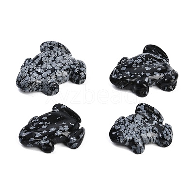 Natural Snowflake Obsidian Carved Beads G-K383-17C-1