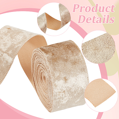 15 Yards 3 Styles Polyester Single Face Velvet Ribbons SRIB-BC0001-31A-1