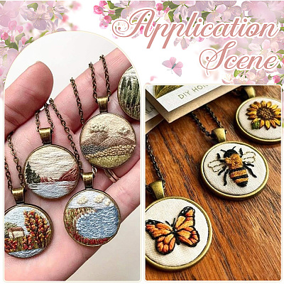 20Pcs Mini Wooden Embroidery Hoops EMBR-SC0001-04D-1