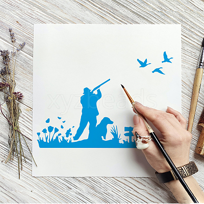 Plastic Hollow Out Drawing Painting Stencils Templates DIY-WH0396-846-1