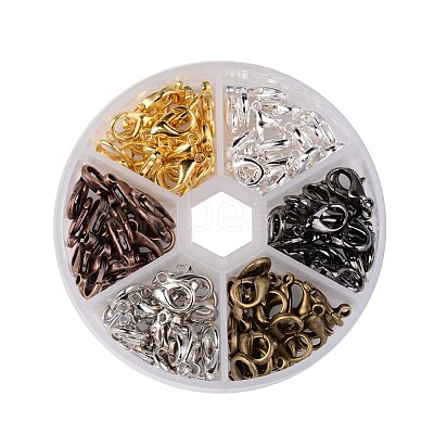 1 Box 120PCS 6 Colors Zinc Alloy Lobster Claw Clasps PALLOY-X0011-NF-B-1