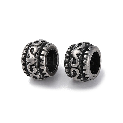 304 Stainless Steel European Beads STAS-D301-04AS-1