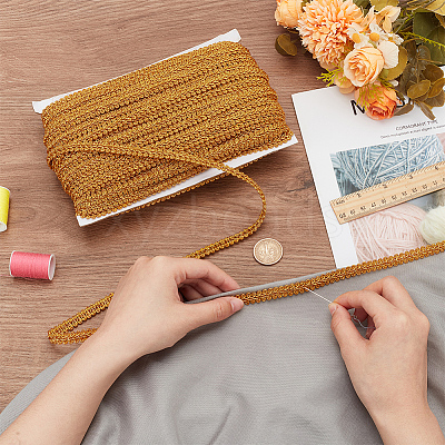 Polyester Braided Lace Ribbon SENE-WH0003-35A-1