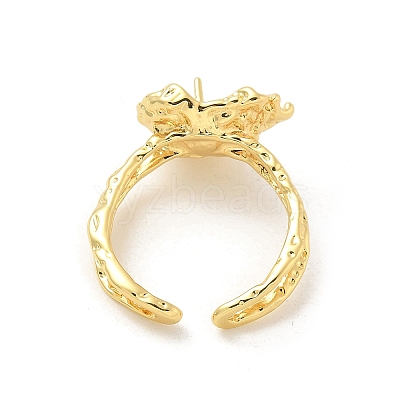 Brass Cup Peg Open Cuff Ring Settings LS-KK-G518-10G-03-1
