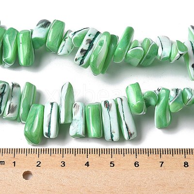 Dyed Natural Trochus Shell Beads Strands SSHEL-C013-09H-1