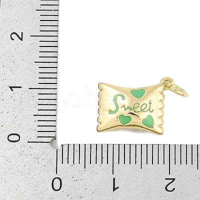 Brass Enamel Charms KK-Q028-17B-G-1