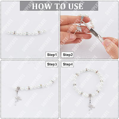 160Pcs 4 Styles Tibetan Style Zinc Alloy Tube Bails TIBE-SP0001-05-1