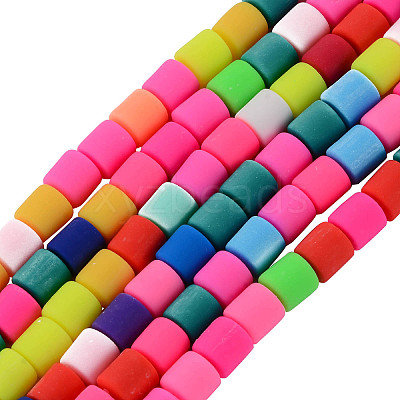 Handmade 610Pcs 10 Strands Polymer Clay Bead Strands CLAY-SC0001-37-1