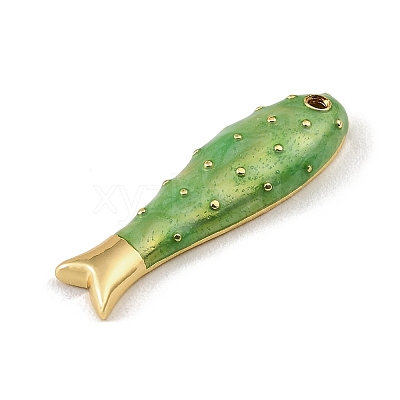 Brass Enamel Pendants KK-CBAF17A-06G-03-1