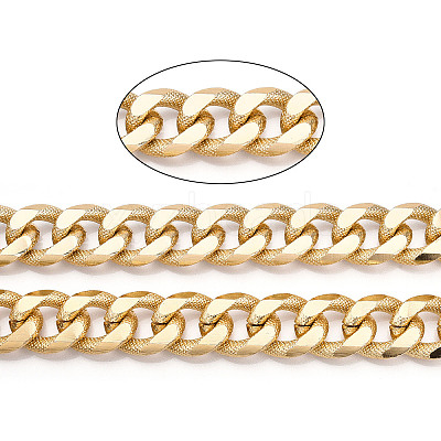 Aluminum Textured Curb Chains CHA-N003-02KCG-1