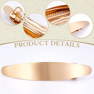 6Pcs 6 Styles Alloy Plating Hair Barrettes & Hair Clip PHAR-WR0001-02-1