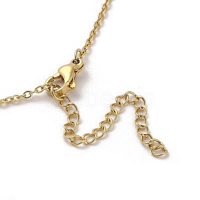 304 Stainless Steel Pendant Necklaces NJEW-U002-19G-1