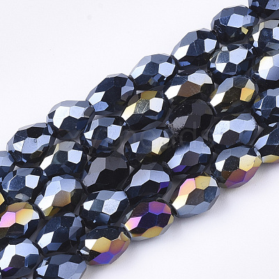 Electroplate Glass Beads Strands EGLA-T013-05A-1