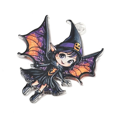 Halloween Printed Acrylic Pendants MACR-I041-02C-1
