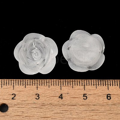 Frosted Transparent Acrylic Beads X-OACR-U006-03A-1