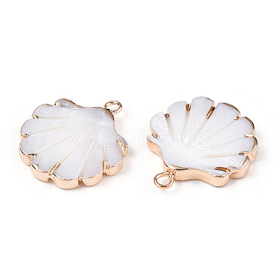 Electroplate Freshwater Shell Pendants X-SHEL-S274-33A-1