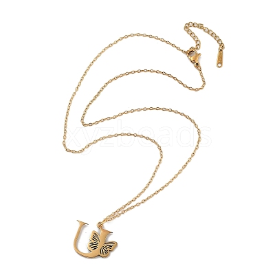PVD Vacuum Plating 201 Stainless Steel Necklaces NJEW-R267-01U-G-1