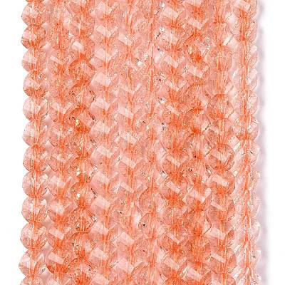 Crackle Transparent Glass Beads Strands GLAA-N068-02A-09-1