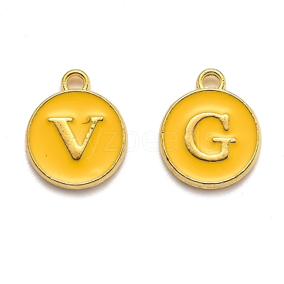 Initial Letter A~Z Alphabet Enamel Charms ENAM-X0018-13-1