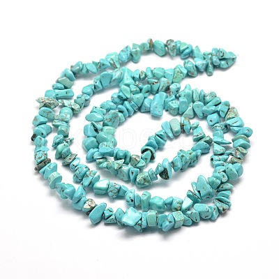 Synthetic Turquoise Chip Bead Strands G-M205-77-1